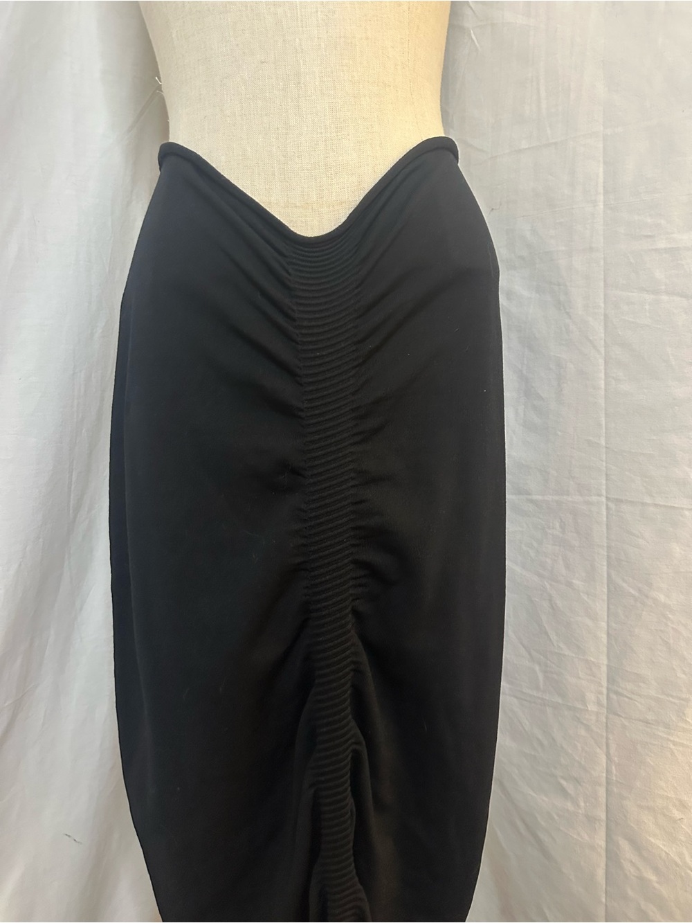 Alexander Wang Black Ruched Maxi Skirt